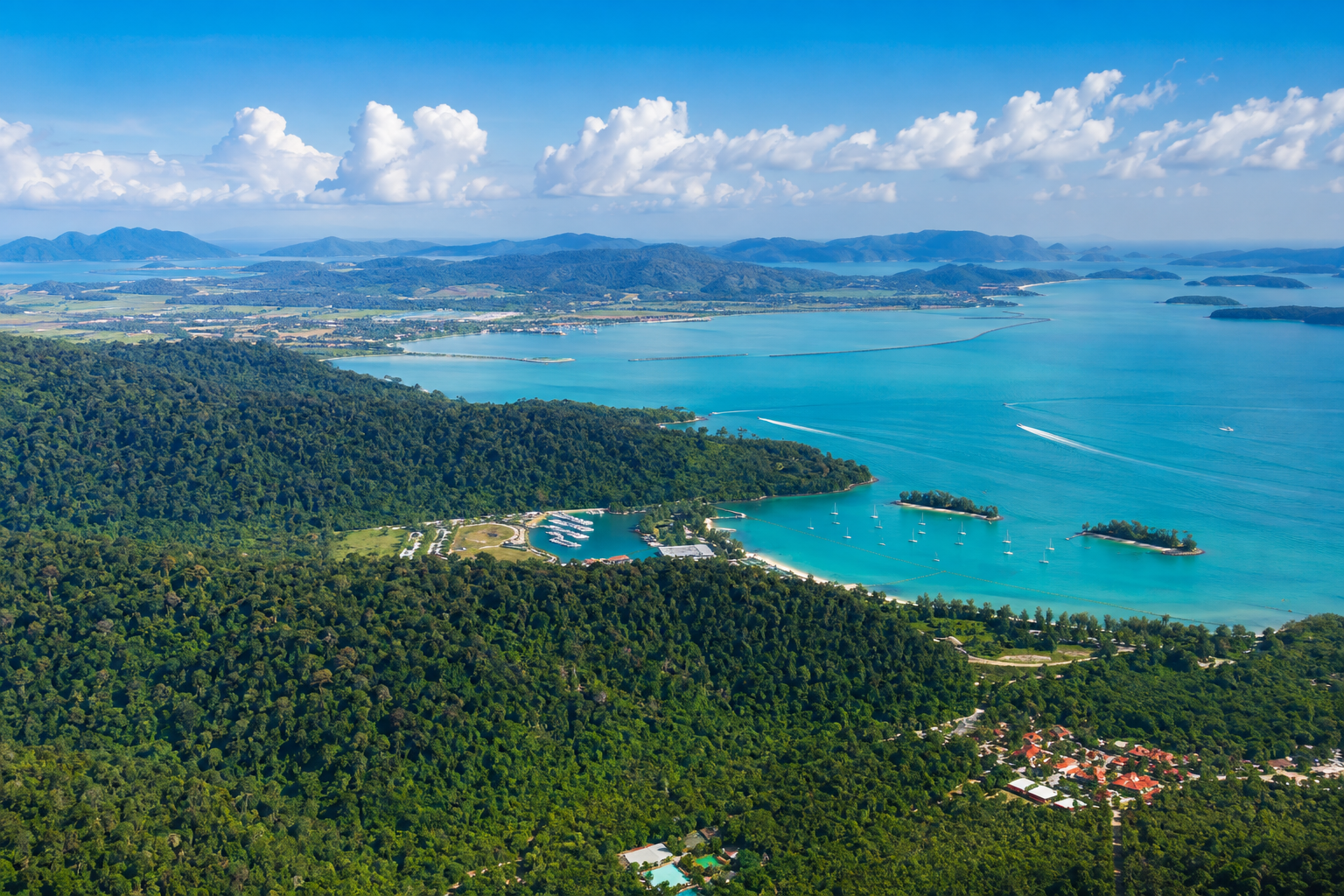 Langkawi islands and tropical coastline