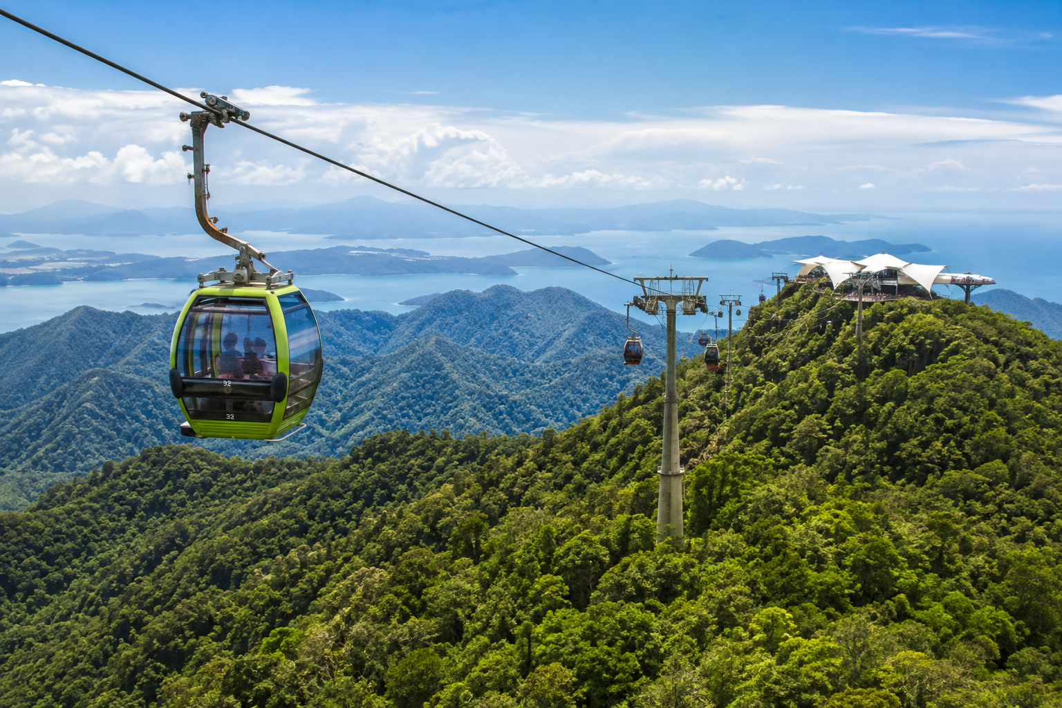 Langkawi SkyCab cable car above Machinchang rainforest