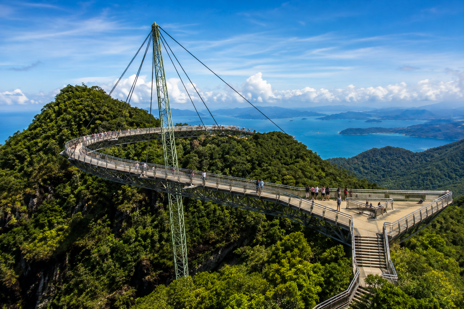 Langkawi SkyBridge above rainforest with island views