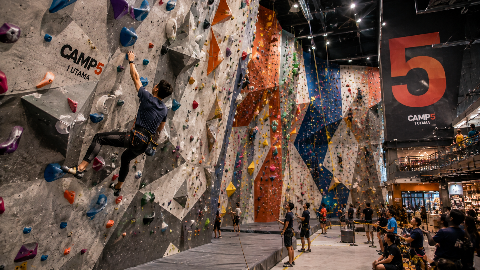 Camp5 indoor climbing at 1 Utama