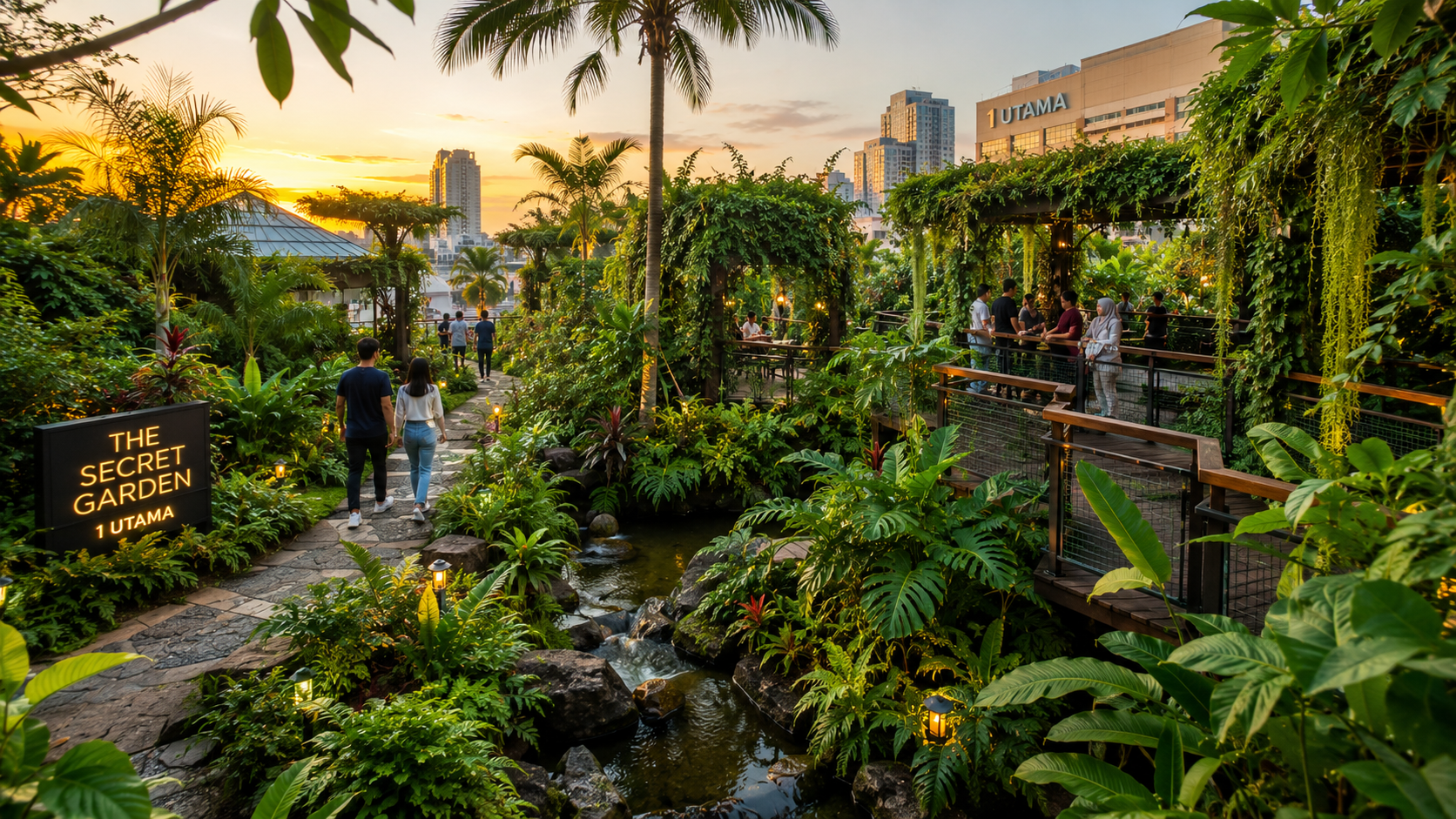 Secret Garden rooftop garden at 1 Utama