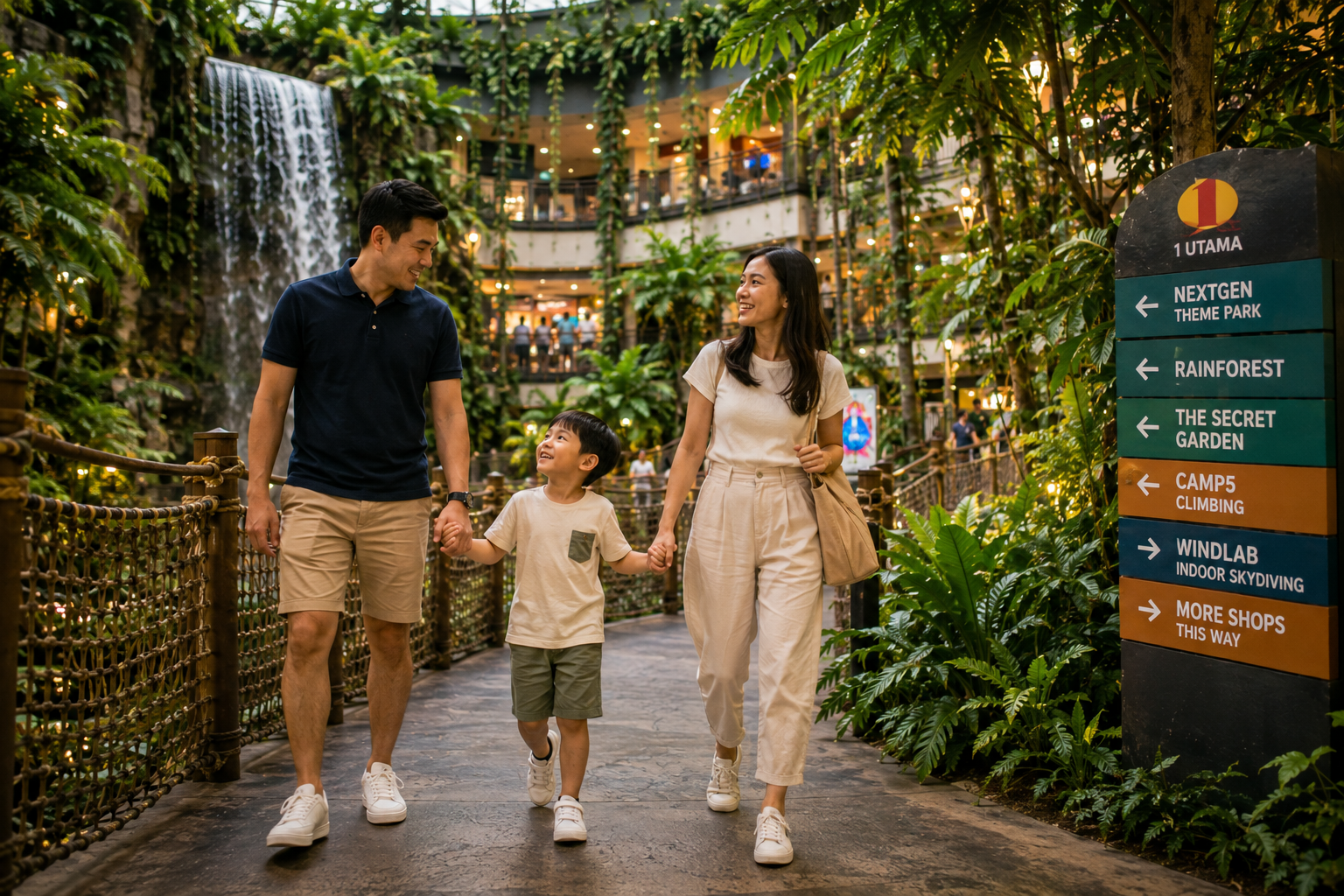 Family day out at 1 Utama